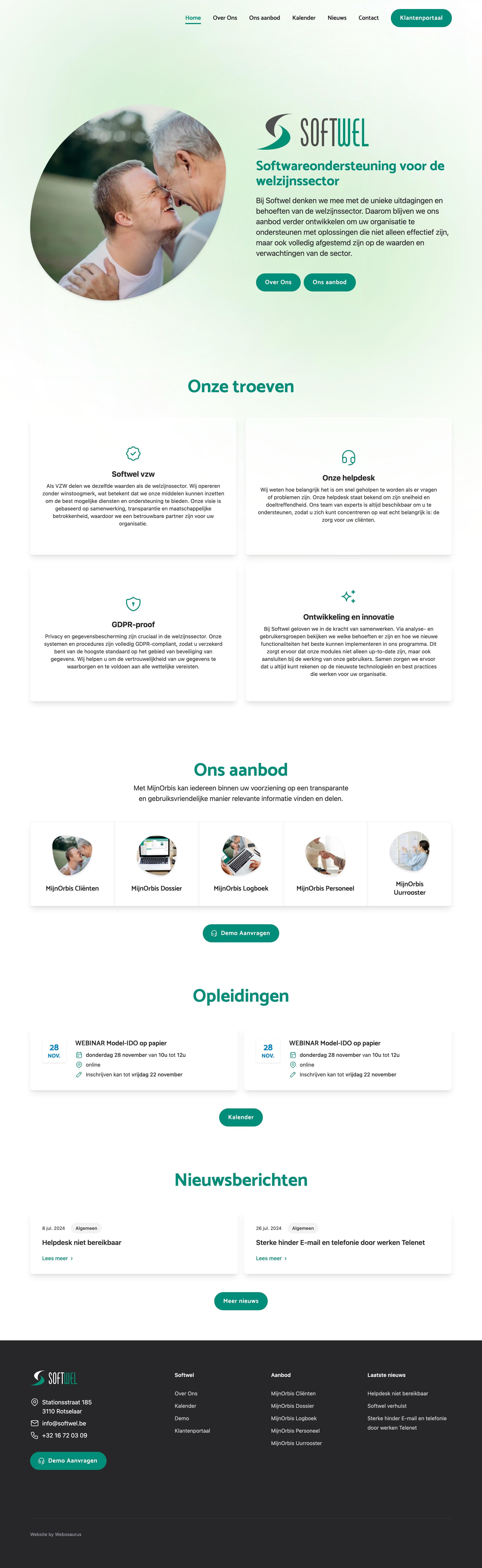 De website van Softwel